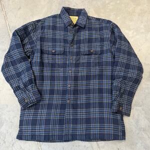 Arrow Blue Jeans Co. Quilted Plaid Button Down Jacket Workwear Medium